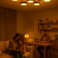Scandinavische LED Plafondlamp | Vertakt Modern Lichtdesign