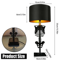 Gothic Skelett Tafel lamp | Handgemaakt Kunst Design