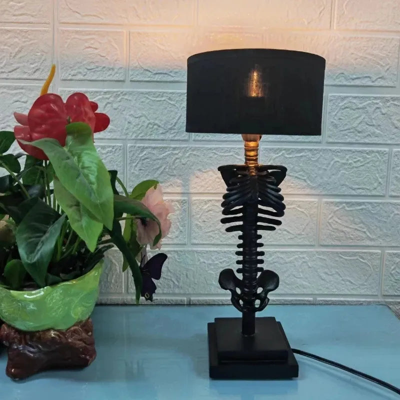 Gothic Skelett Tafel lamp | Handgemaakt Kunst Design