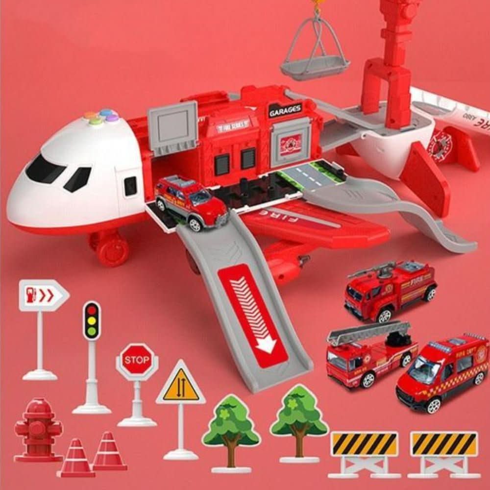 SKYQUEST – Avontuurlijke AirPlay-set met vliegtuig en voertuigen voor creatieve kinderen