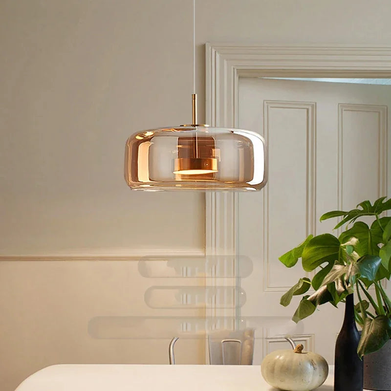 Aurea Glazen Koepel Chandelier Voor Woonkamers En Gangen Van Orntli
