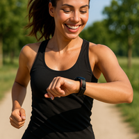 Smartwatch – Compacte Bluetooth-horloge met HD-touchscreen & Activiteitstracking voor dagelijks leven en fitness