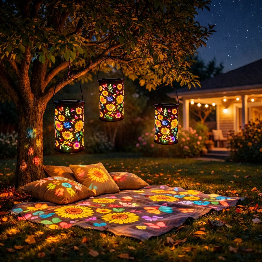 Zonne- tuinlamp | Bloemenpatroon | Lichtprojectie | GardenFlare