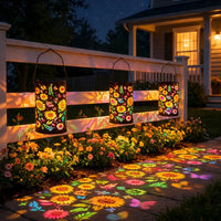 Zonne- tuinlamp | Bloemenpatroon | Lichtprojectie | GardenFlare