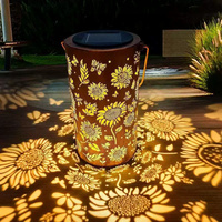 Zonne- tuinlamp | Bloemenpatroon | Lichtprojectie | GardenFlare