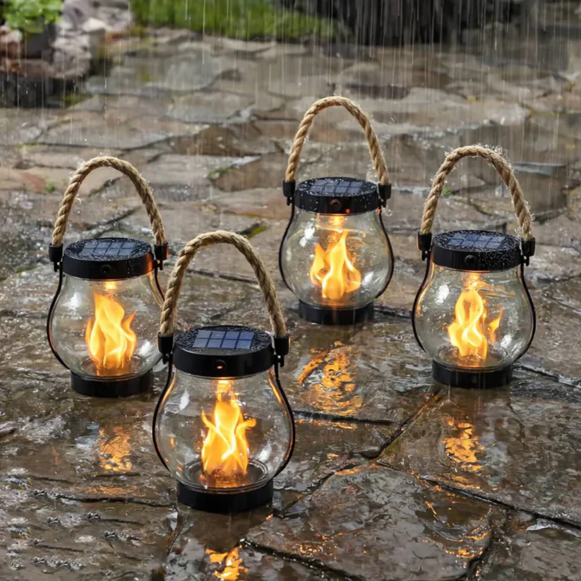 Zonne-Gartenlantaarns | Vlam-effect | Weerbestendig | WildLight