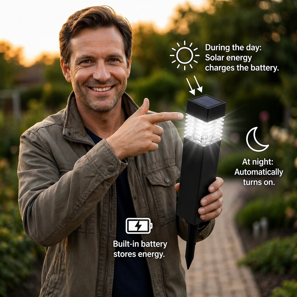 Zonne-LED Bodemverlichting | Waterdicht | Automatisch | SolarPath