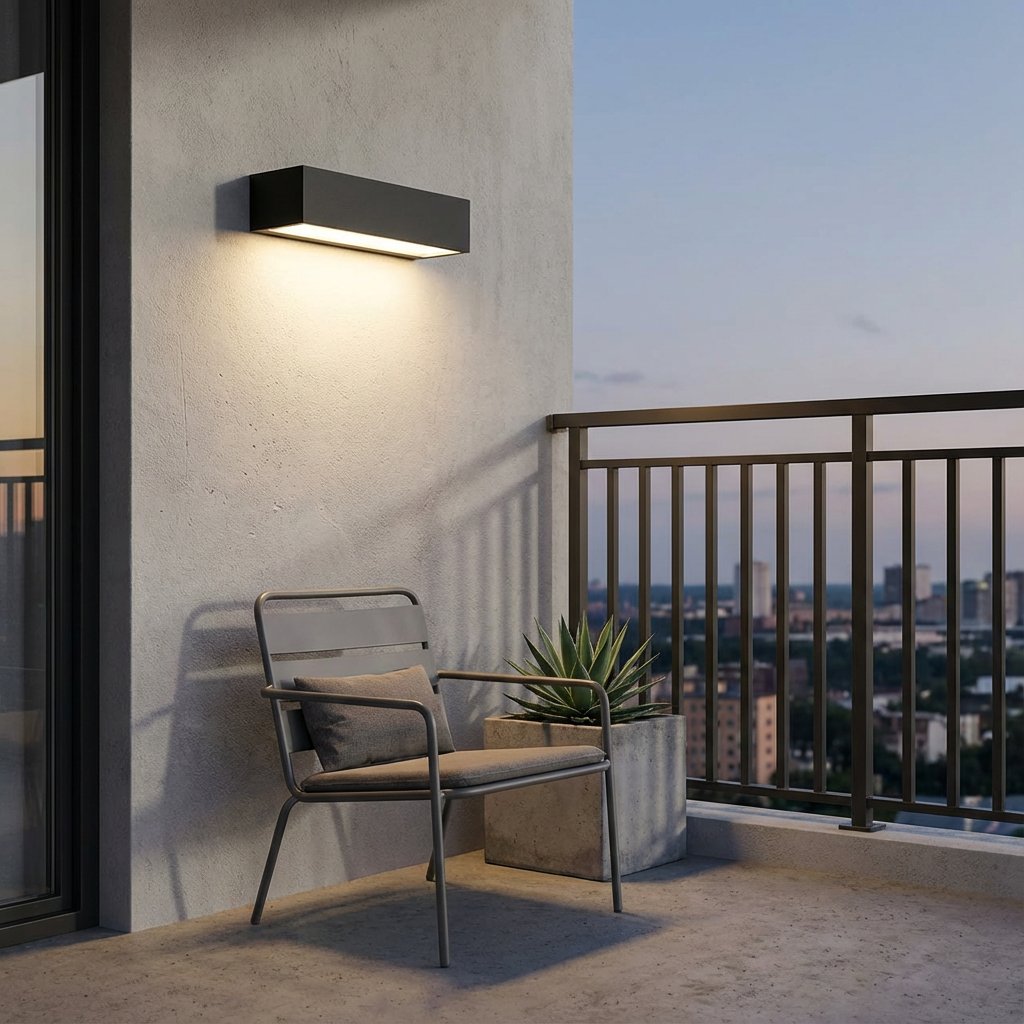Zonne-energie Buitenwandlamp LED – Minimalistische Wandlamp met IP65