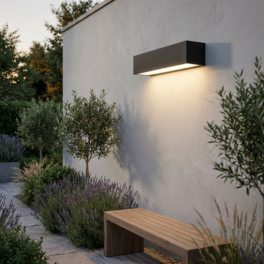 Zonne-energie Buitenwandlamp LED – Minimalistische Wandlamp met IP65