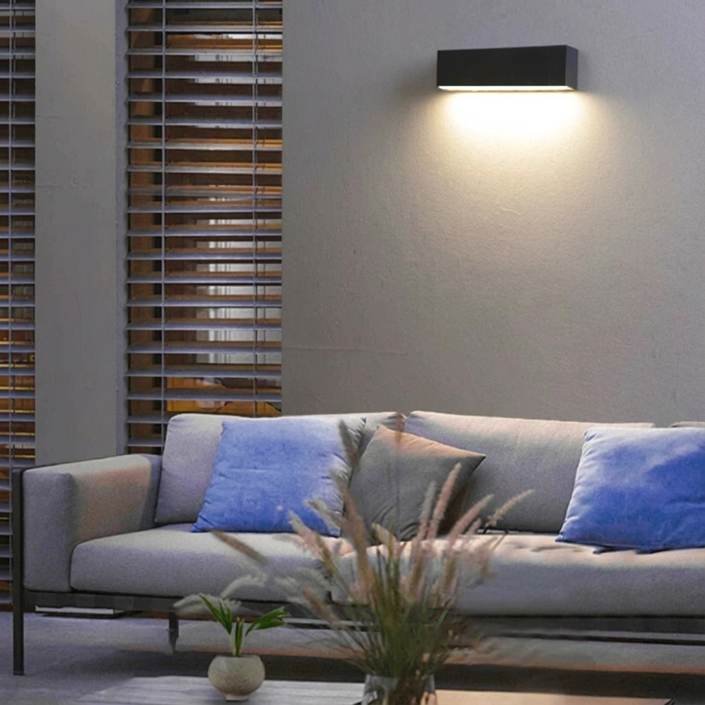 Zonne-energie Buitenwandlamp LED – Minimalistische Wandlamp met IP65