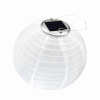 Zonne-energie Buiten Hanglamp Ronde Witte Lantaarn Met Lichtsensor