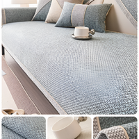 Effen Plain Sofabescherming - Duurzaam Katoen & Linnen Polyester Antislip Bankhoes