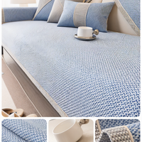 Effen Plain Sofabescherming - Duurzaam Katoen & Linnen Polyester Antislip Bankhoes