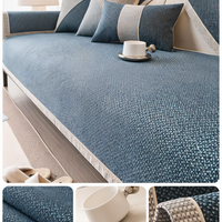 Effen Plain Sofabescherming - Duurzaam Katoen & Linnen Polyester Antislip Bankhoes