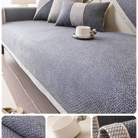 Effen Plain Sofabescherming - Duurzaam Katoen & Linnen Polyester Antislip Bankhoes
