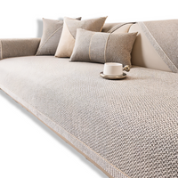 Effen Plain Sofabescherming - Duurzaam Katoen & Linnen Polyester Antislip Bankhoes