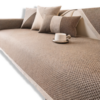 Effen Plain Sofabescherming - Duurzaam Katoen & Linnen Polyester Antislip Bankhoes
