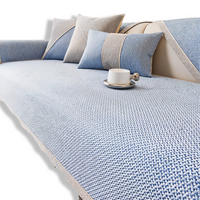 Effen Plain Sofabescherming - Duurzaam Katoen & Linnen Polyester Antislip Bankhoes