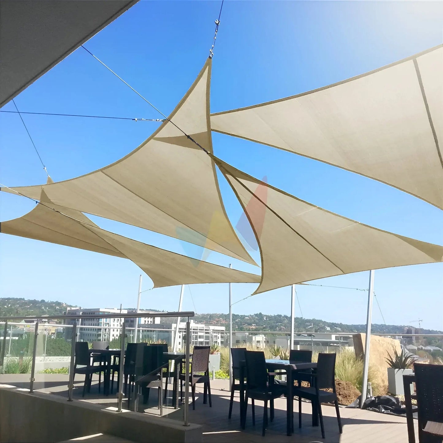 Zonnescherm | Driehoekig Schaduwdoek voor Terras | UV Bescherming en waterafstotend | AeriCover