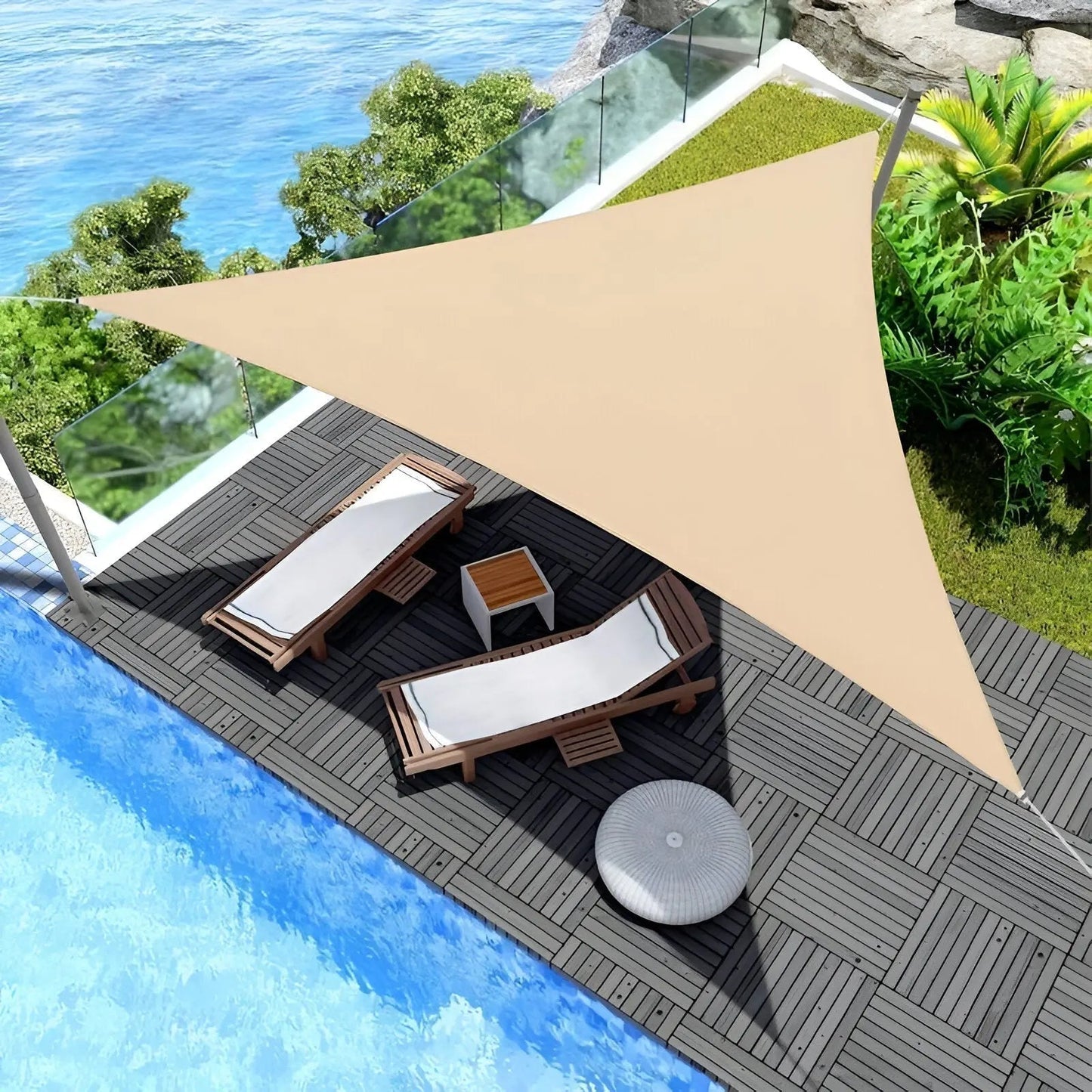 Zonnescherm | Driehoekig Schaduwdoek voor Terras | UV Bescherming en waterafstotend | AeriCover