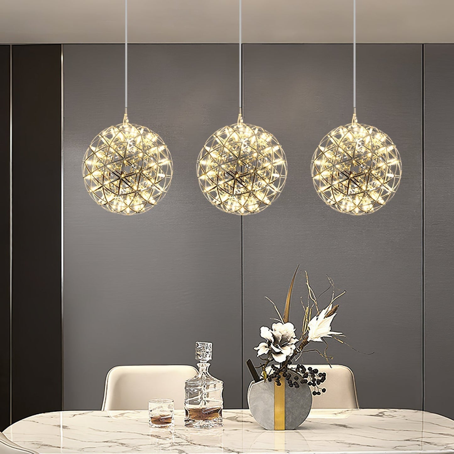 Ivthayra Luxe Postmoderne Gouden Bol Hanglamp