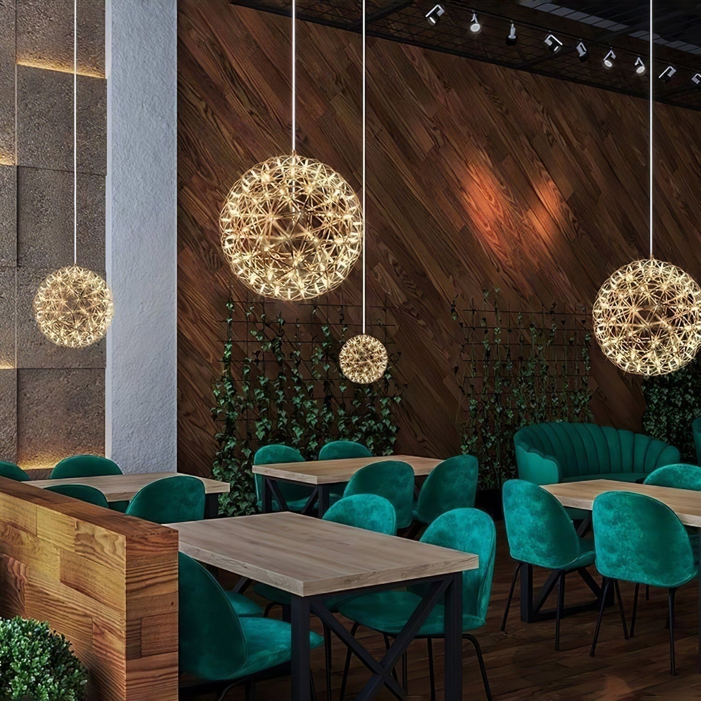 Ivthayra Luxe Postmoderne Gouden Bol Hanglamp