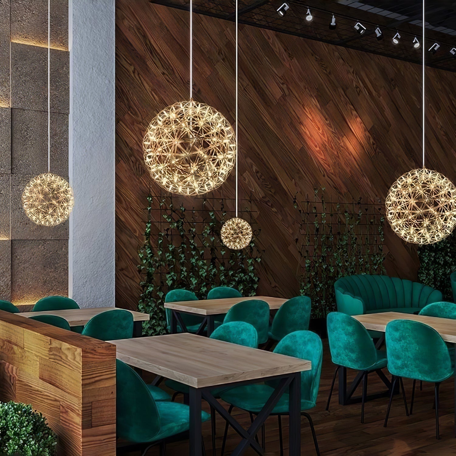 Ivthayra Luxe Postmoderne Gouden Bol Hanglamp