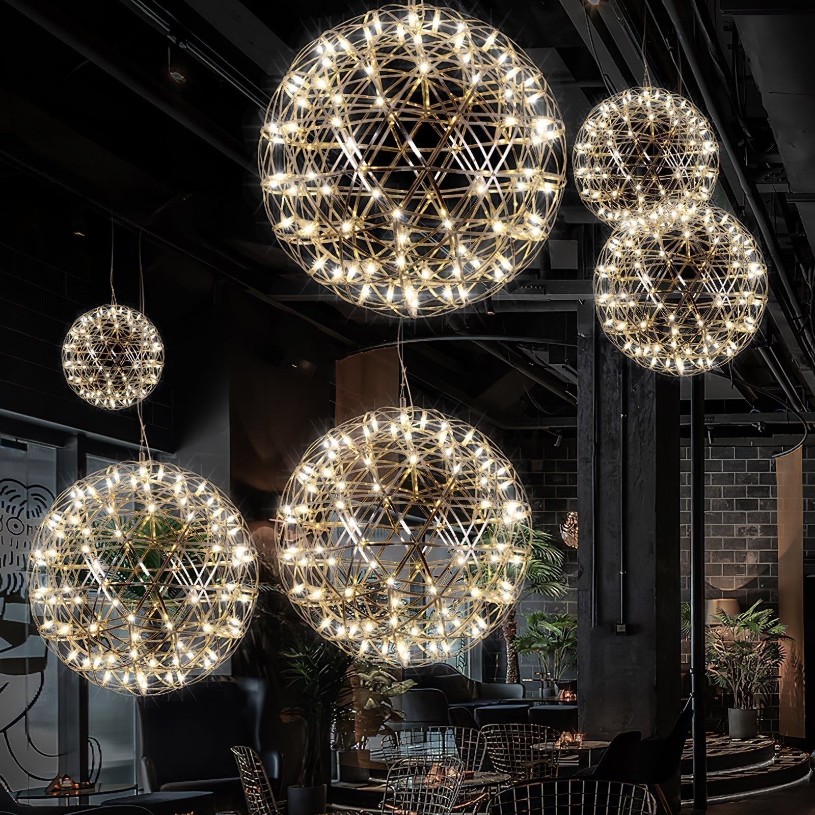 Ivthayra Luxe Postmoderne Gouden Bol Hanglamp