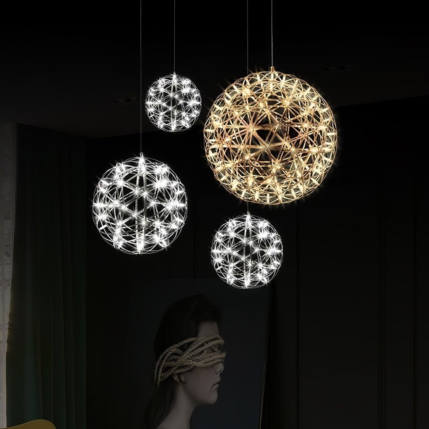 Ivthayra Luxe Postmoderne Gouden Bol Hanglamp