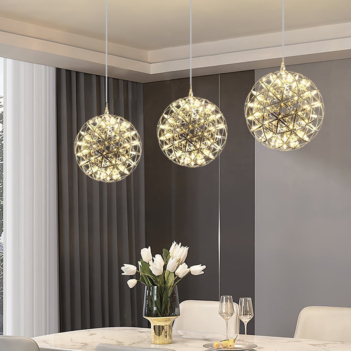 Ivthayra Luxe Postmoderne Gouden Bol Hanglamp