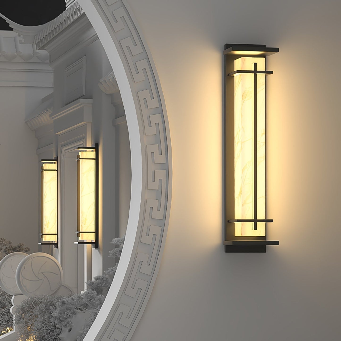 Buitenwandlamp Waterdicht LED Alabaster Stijl Buitenlamp