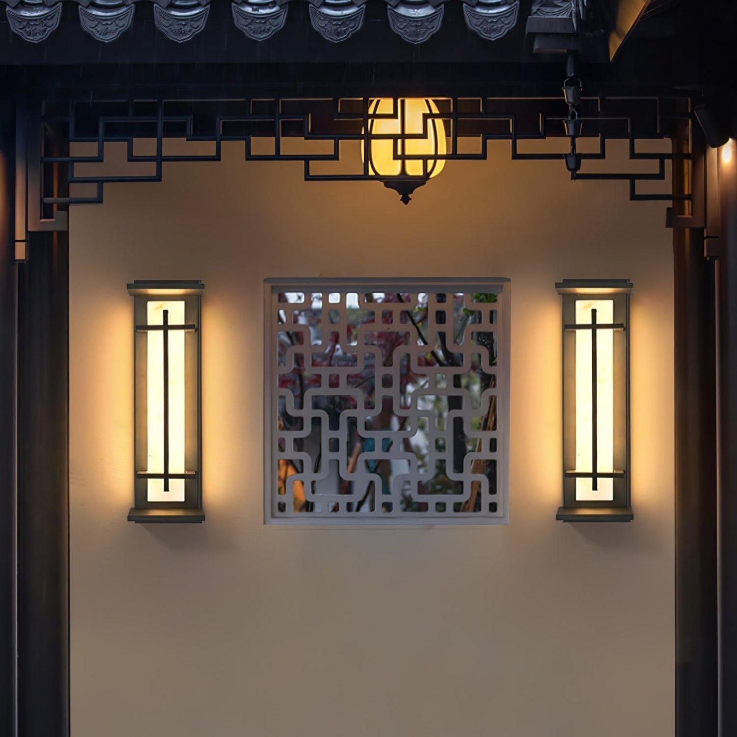 Buitenwandlamp Waterdicht LED Alabaster Stijl Buitenlamp