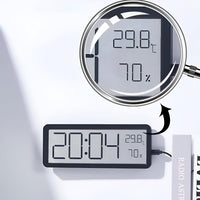 Digitale LED-Wandklok – Groot Display met Temperatuur- en Vochtigheidsweergave