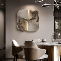 SteinAura – Moderne Designer Sandstenen Wandklok