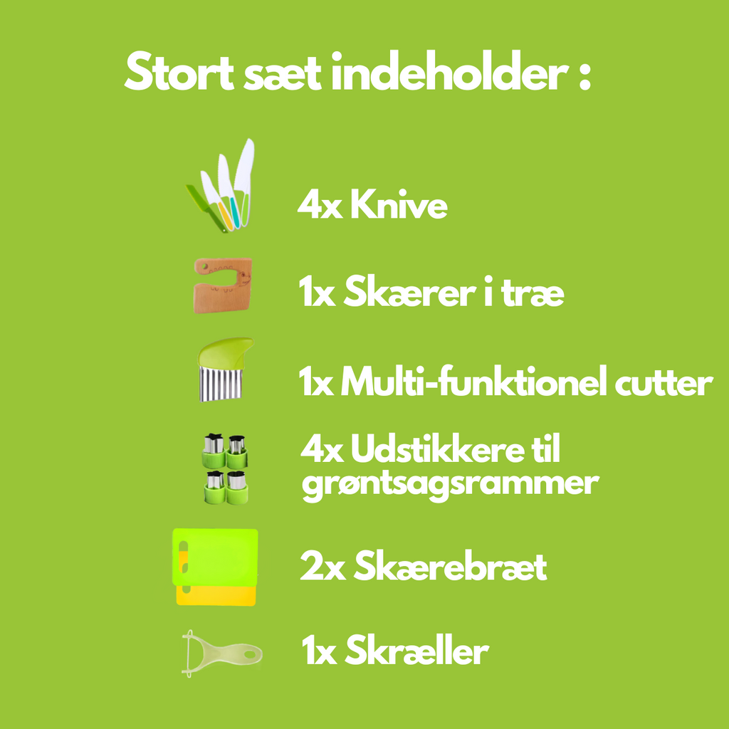 MiniChef - Veilige kookset voor kinderen met speelgoedmessen en snijplank