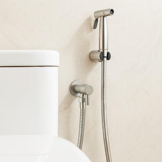 Bidet Sprayer in Roestvrij Staal – Wandmontage met Verstelbare Stralen