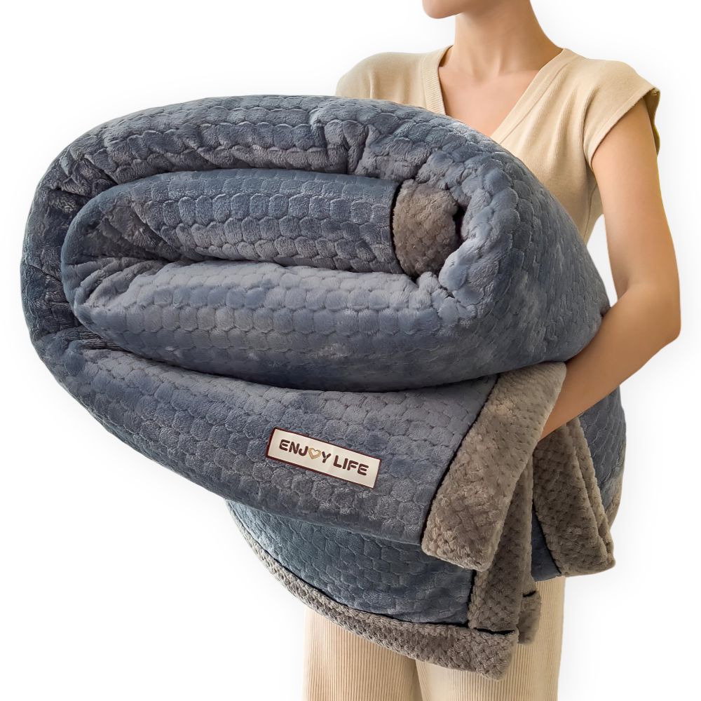 Stijlvolle Ultra-zachte Pluche Knuffeldeken - Luxe Jaarrond Worpdeken - Dikke en Fluffy Winterwarmte Essentieel