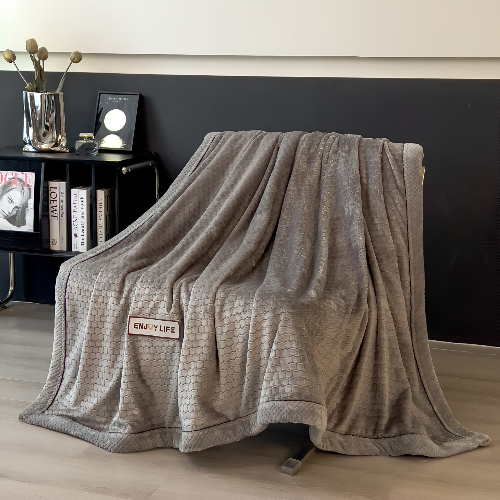 Stijlvolle Ultra-zachte Pluche Knuffeldeken - Luxe Jaarrond Worpdeken - Dikke en Fluffy Winterwarmte Essentieel