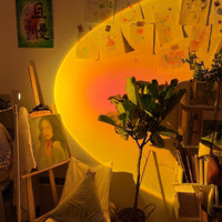 LED Kleurenprojector Vloerlamp | Minimalistisch Halo Licht Effect