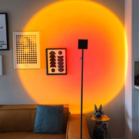 LED Kleurenprojector Vloerlamp | Minimalistisch Halo Licht Effect