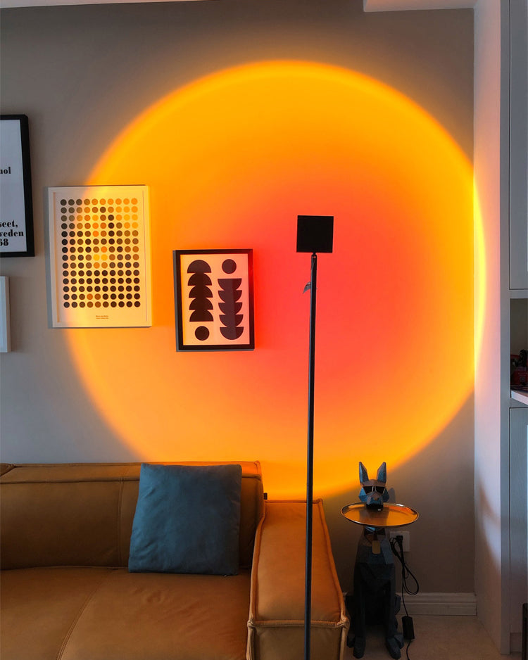 LED Kleurenprojector Vloerlamp | Minimalistisch Halo Licht Effect