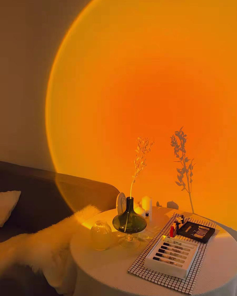 LED Kleurenprojector Vloerlamp | Minimalistisch Halo Licht Effect