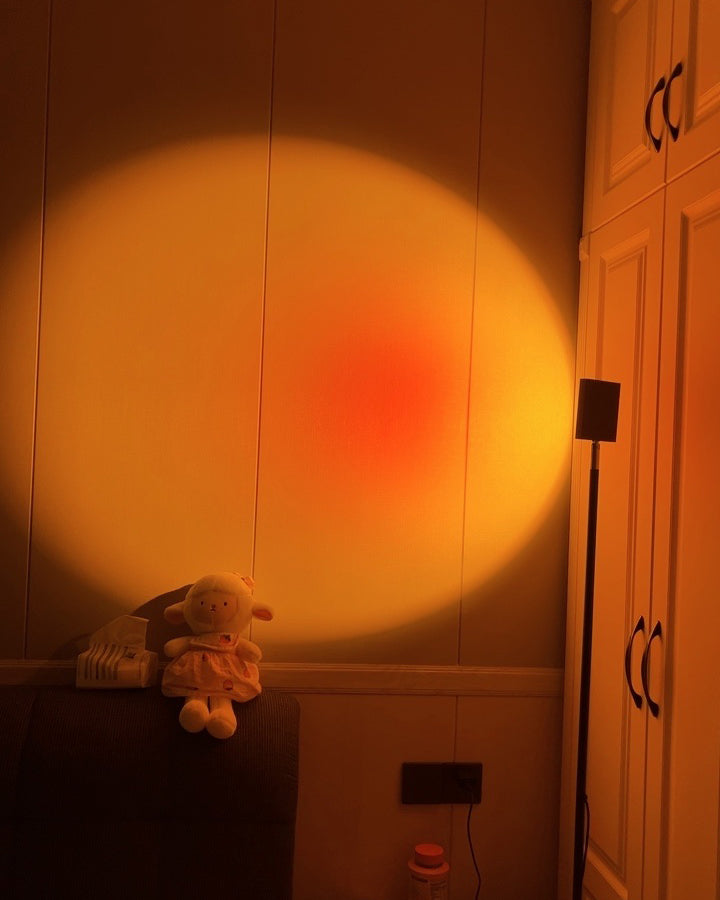 LED Kleurenprojector Vloerlamp | Minimalistisch Halo Licht Effect
