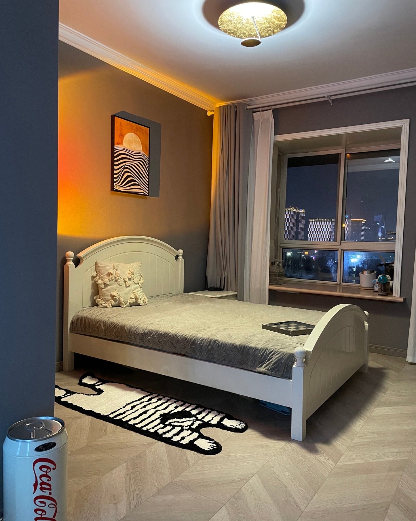 LED Kleurenprojector Vloerlamp | Minimalistisch Halo Licht Effect
