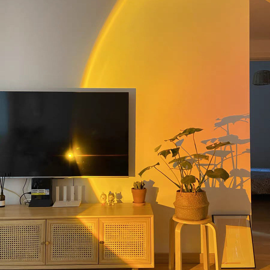 LED Kleurenprojector Vloerlamp | Minimalistisch Halo Licht Effect