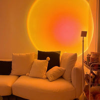 LED Kleurenprojector Vloerlamp | Minimalistisch Halo Licht Effect