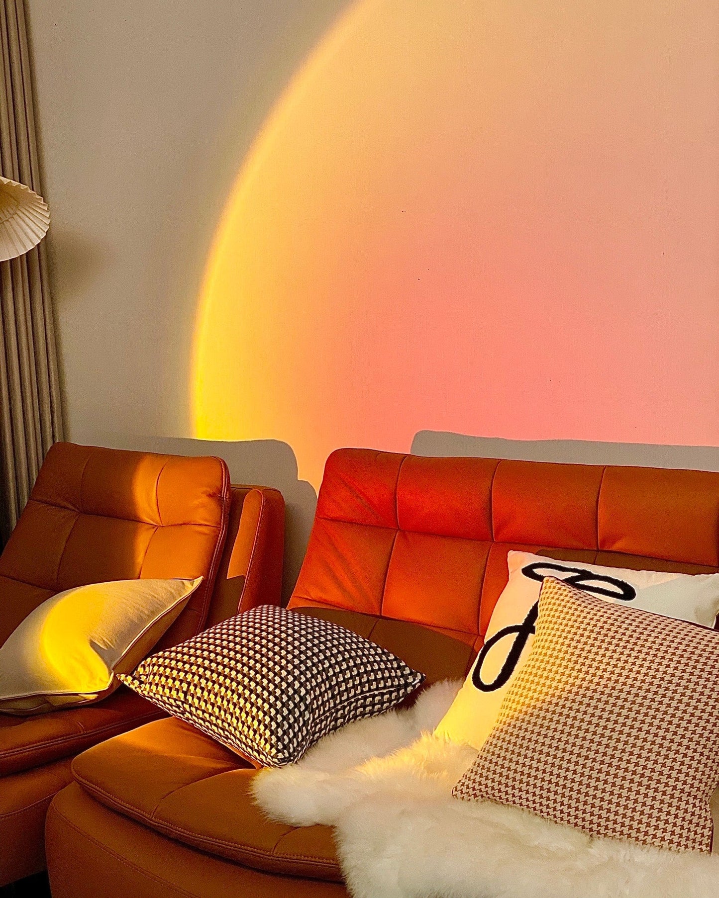 LED Kleurenprojector Vloerlamp | Minimalistisch Halo Licht Effect
