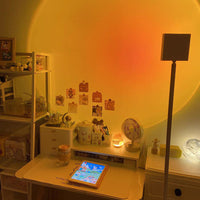 LED Kleurenprojector Vloerlamp | Minimalistisch Halo Licht Effect