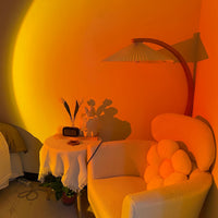 LED Kleurenprojector Vloerlamp | Minimalistisch Halo Licht Effect