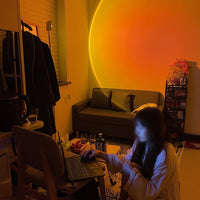 LED Kleurenprojector Vloerlamp | Minimalistisch Halo Licht Effect